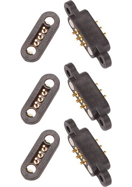 3 Çift Yaylı Manyetik Pogo Pin Konnektörü 3 Pozisyon Mıknatıslar Pitch 2.3mm 3p Deliklerden Erkek Dişi Prob (Yurt Dışından)