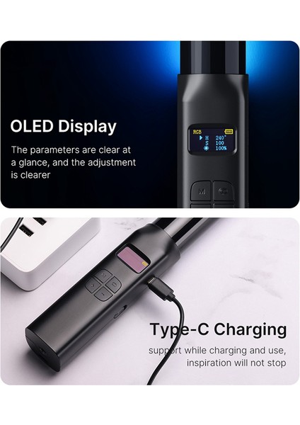 Ulanzi VL119 Rgb Çubuk Işık El Tipi Işık Değneği LED Video Işığı Taşınabilir Fotoğrafçılık Aydınlatması Doldurma Lambası (Yurt Dışından) modelleri