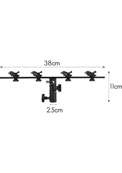 Fotoğraf Stüdyosu Aksesuarları Şemsiye Işık Standı Tutucu Kamera Flaş Braketi ve Speedlight Dslr Için 4 Sıcak Yuva Montajı (Yurt Dışından)