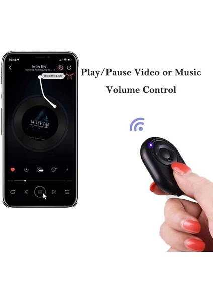iPhone Için Kablosuz Bluetooth Uzaktan Kumanda Deklanşör Denetleyicisi - Uzaktan Kumanda ve Bluetooth Kamera Uzaktan Kumandası Da Olabilir (Yurt Dışından) modelleri