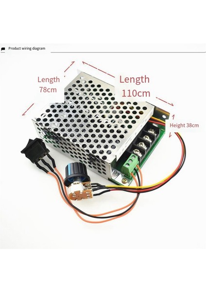 Pwm Dc Motor Hız Regülatörü Kontrol Cihazı 12V24V36V48V Motor Ileri ve Geri Anahtarı Ileri ve Geri Anahtarı 40A (Yurt Dışından)