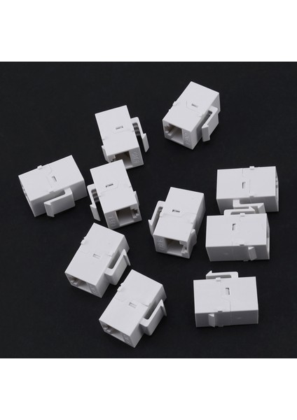 10 Adet RJ45 Konektörü Keystone Jack Cat6 Uzatma Çoğaltıcı Ethernet Ağı Lan Cat 6 Çoğaltıcı Jaklar Uzatma Adaptörü, Beyaz (Yurt Dışından)