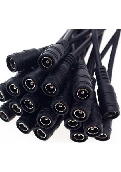 10 Adet 5.5x2.1 Fiş Dc Dişi Kablo Tel Konnektörü 3528 5050 LED Şerit Işık Için (Yurt Dışından)