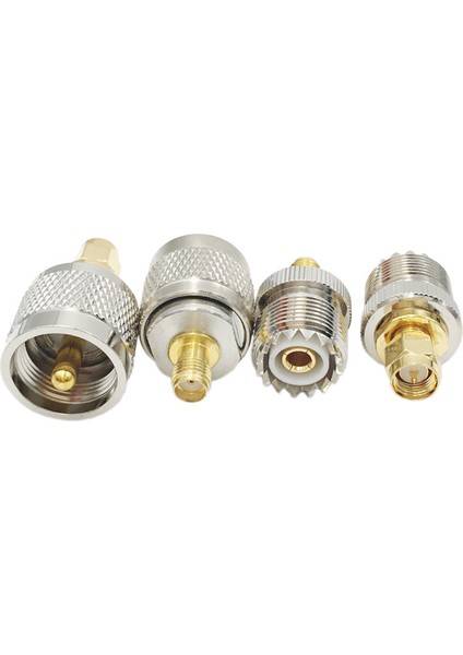 4 Adet/takım Uhf SL16 PL259 SO239 Sma Erkek Fiş Dişi Jack Rf Konnektörü Test Dönüştürücü (Yurt Dışından)