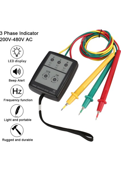 Üç Fazlı Gösterge 200V-600V Ac Dönüş Test Cihazı Dijital LED Buzzer Sıra Dedektörü Voltaj Ölçer Elektrikçi Aleti (Yurt Dışından) fiyatları