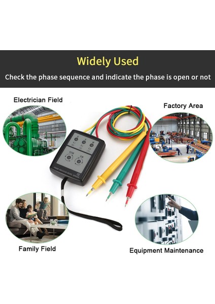 Üç Fazlı Gösterge 200V-600V Ac Dönüş Test Cihazı Dijital LED Buzzer Sıra Dedektörü Voltaj Ölçer Elektrikçi Aleti (Yurt Dışından) indirimleri