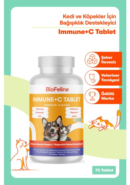 Immune+C Tablet ( Kedi ve Köpekler Için Desteği)
