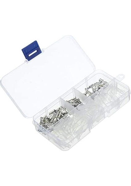 120 Adet 2.8mm 4.8mm 6.3mm Sıkıştırma Yalıtım Terminalleri Gümüş Şeffaf Dişi Kürek Konnektörleri Kovan Takımı (Yurt Dışından)