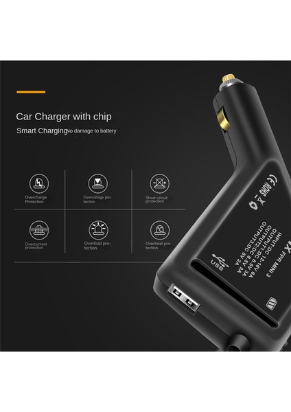 Yx 3'ü 1 Arada Mini 3 Pro Için Pil Şarj Cihazı Hızlı Şarj USB Çift Araç Şarj Adaptörü Rc Kontrol Cihazı Aksesuarları (Yurt Dışından)