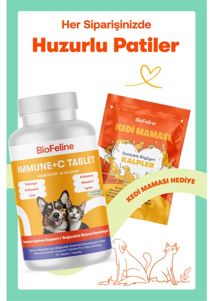 Immune+C Tablet ( Kedi ve Köpekler Için Desteği)