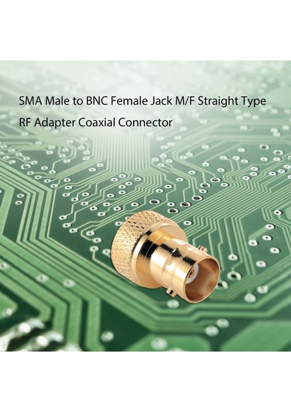 Sma Erkek - Bnc Dişi Jak M/f Düz Tip Rf Adaptör Koaksiyel Konnektör (Yurt Dışından)