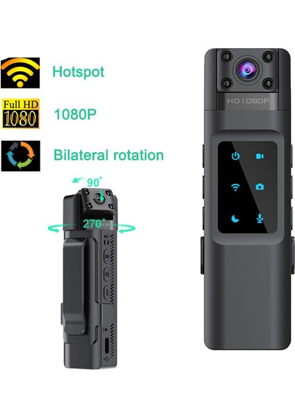 1080P Mini Kamera Hareket Algılama Taşınabilir Dijital Wıfı Video Kaydedici Vücut Kamerası Gece Görüş Kaydedici Kamera D (Yurt Dışından) modelleri