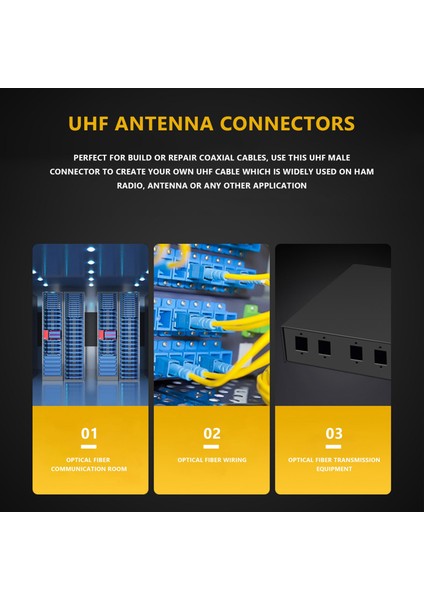 10 Adet/grup Vidalı Bağlantı Konnektörü PL259 Uhf Erkek Fiş Için Redüktör ile RG8X Koaksiyel Kablo + Tüp Uhf RG8X Konnektörleri (Yurt Dışından)