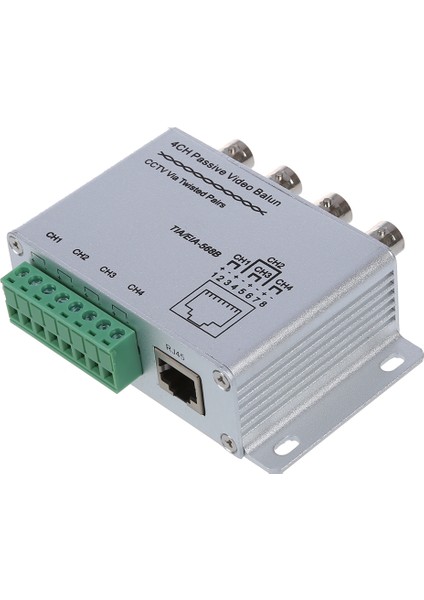 Utp 4 Kanallı Pasif Video Balun Alıcı-Verici (Yurt Dışından)