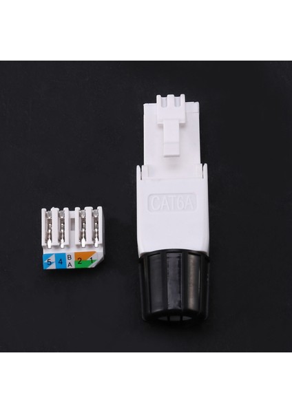 20 Adet Aletsiz Korumalı RJ45 Ağ Kablosu Konektörü Ethernet Kablosu Fişi CAT6A Konektörü Utp Korumasız Bükülmüş (Yurt Dışından)