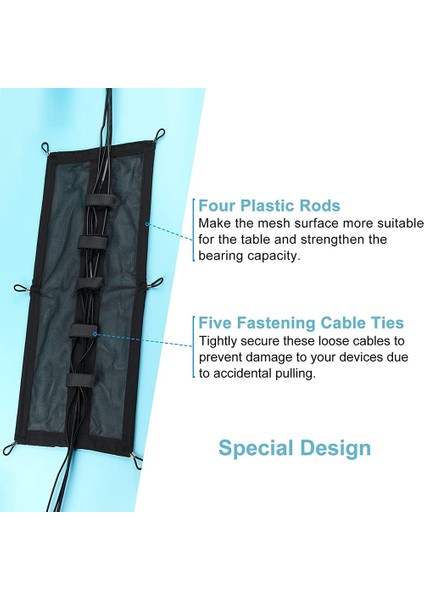 Kablo Yönetimi Ağı - Masa Altı Kablo Yönetimi - Esnek Masa Altı Kablo Yönetimi Tepsisi B (Yurt Dışından) modelleri