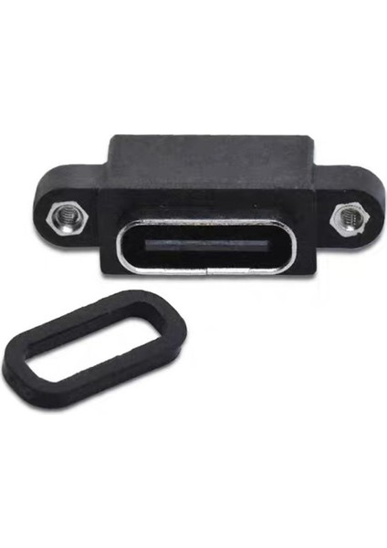 10 Adet Mikro USB Tip C 4pin Su Geçirmez Dişi USB C Soket Bağlantı Noktası Vida Deliği ile Güç Şarj Arayüzü USB Konektörü (Yurt Dışından)