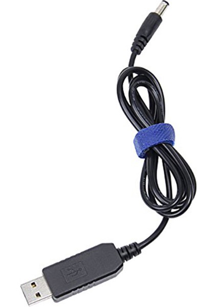 Usb'den Dc'ye Dönüştürme Kablosu 5V - 12V Gerilim Yükseltme Kablosu 5.5x2.1mm Dc Erkek 1m Yeni (Yurt Dışından)