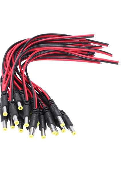 20 Adet 5.5x2.1mm Erkek Dc Güç Jakı Fişi Güvenlik Kamerası Güç Bağlantı Hattı (Yurt Dışından)