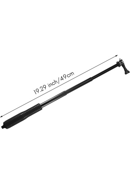 48 cm Su Geçirmez El Sualtı Spor Selfie Sopa Uzatılabilir Go Pro Hero Için 9 8 7 6 5 4 3 Osmo Aksiyon, Siyah (Yurt Dışından)