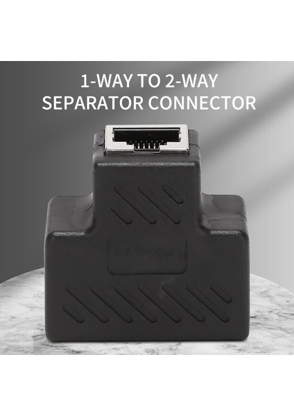 Port RJ45 Ayırıcı Adaptör Lan Ağ Ethernet Genişletici Konnektör Fişi Lotu 1 Adet (Yurt Dışından)