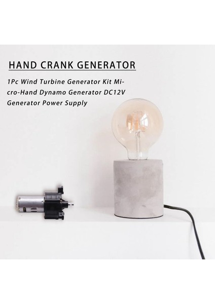 1 Adet Rüzgar Türbini Jeneratörü Kiti Mikro El Dinamo Jeneratörü DC12V Jeneratör Güç Kaynağı (Yurt Dışından)
