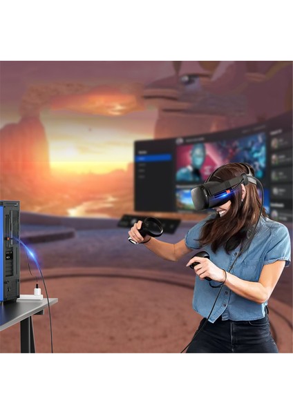 Usb3.2 Gen1 Vr Bağlantı Kablosu Oculus Quest 1 2 3/pıco Neo 3/pıco 4 Hızlı Şarj 9V 2A 5gbps Usb-C Vr Stream Line (Yurt Dışından)