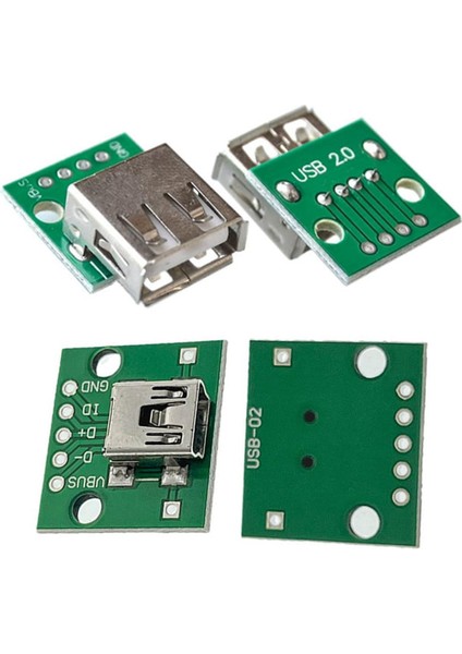 Pcb Kartı ile Mini Usb'den Dıp Konnektörüne, Mikro-Usb, USB 2.0, Tip C, USB B, USB 3.0, 16 Model Soket Adaptörü Seti (Yurt Dışından)