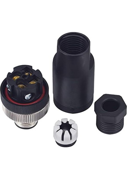 M12 4 Pin Erkek ve Dişi Priz Panel Havacılık Tel Konnektörü, 12MM Endüstriyel Dairesel Konnektör, IP67 (Yurt Dışından)