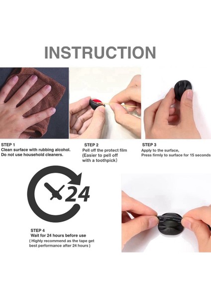 16 Paket Siyah Yapışkanlı Kablo Tutucu, Kablo Tellerini Düzenlemek Için Mükemmel Kablo Yönetimi - Ev, Ofis, Araba, Masa (Yurt Dışından)
