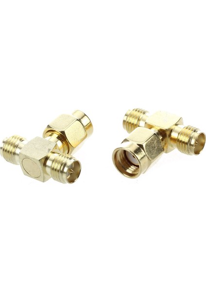 Adet Rp Sma Erkek - Iki Rp Sma Dişi Üçlü T Rf Adaptör Konnektörü 3 Yollu Splitter (Yurt Dışından)