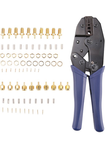 10 Adet Sma Erkek ve Dişi Koaksiyel Konnektörler ve Crimper SMA-RG174 RG316 Wifi Anten Uzatma Kablosu (Yurt Dışından)