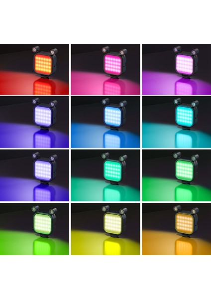 2500K-9000K Mikrofon LED Dolgu Işığı LED Mini Video Vlog Akıllı Telefon Slr Kamera Için Tam Renkli Rgb Mikrofon Işığı V03-BEYAZ (Yurt Dışından)