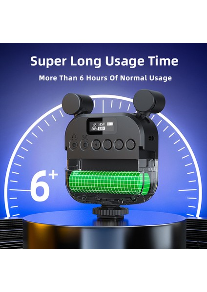 2500K-9000K Mikrofon LED Dolgu Işığı LED Mini Video Vlog Akıllı Telefon Slr Kamera Için Tam Renkli Rgb Mikrofon Işığı V03-BEYAZ (Yurt Dışından)