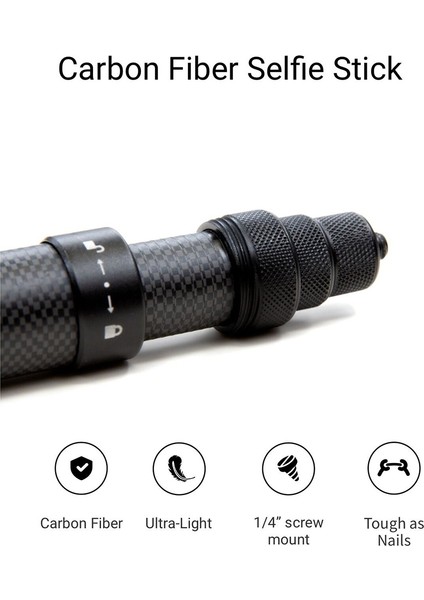 Ultra Uzun Karbon Fiber Görünmez Selfie Çubuğu Ayarlanabilir Uzatma Çubuğu INSTA360 One X2 / One R / One x Selfie Çubuğu (Yurt Dışından) fırsatları