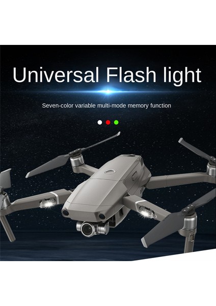 2 Adet 7 Renk Drone Strobe Işığı USB LED Çarpışma Önleyici Bisiklet Kuyruğu Drone Gece Uçuşu Mini Sinyal Yanıp Sönen Uyarı Işığı (Yurt Dışından)