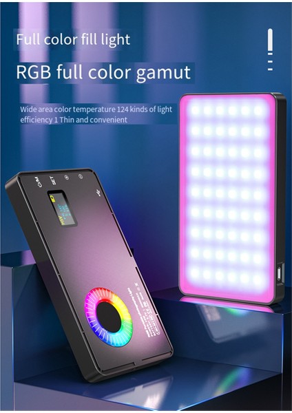 Rgb LED Video Dolgu Işığı 4000MAH Pil Şarj Edilebilir Video Işığı Fotoğrafçılık Video Canlı Dolgu Için Kullanılır (Yurt Dışından) modelleri