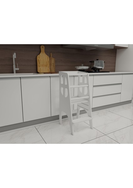 Beyaz Ahşap Çocuk Öğrenme-Etkinlik Kulesi fiyatları