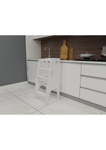 Beyaz Ahşap Çocuk Öğrenme-Etkinlik Kulesi modelleri