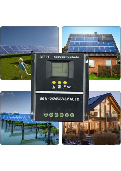 80A Mppt/pwm Solar Şarj Regülatörü 12V/24V/36V/48V Otomatik Kontrol Araçları LCD ve Çift USB ile Solar Pv Pil Şarj Cihazı (Yurt Dışından)