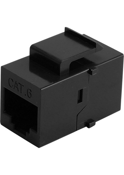 RJ45 Konektörü Keystone Jakı Cat6 RJ45 Uzatma Bağlayıcı Ethernet Ağı Lan Cat 6 Bağlayıcı Jakları Uzatma Adaptörü (Siyah) (Yurt Dışından)
