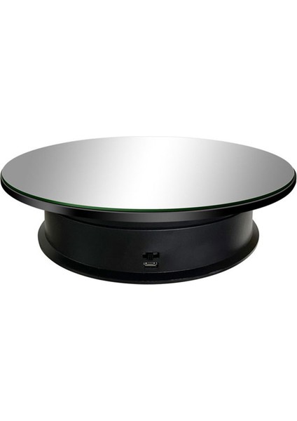 Elektrikli Döner Aynalı Sergileme Standı 2 Hız Maksimum Ağırlık 3kg 360 Derece Dönen Platform Fotoğrafçılığı (Siyah) (Yurt Dışından)
