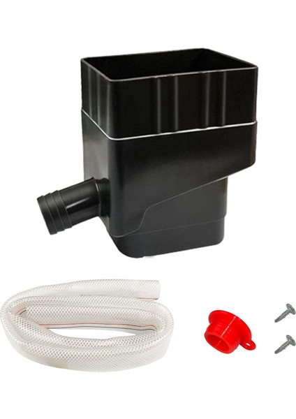 Yağmur Suyu Toplama Iniş Borusu Yönlendirici Yağmur Suyu Toplama Sistemi Bahçe Oluğu Drenajı Siyah (Yurt Dışından)