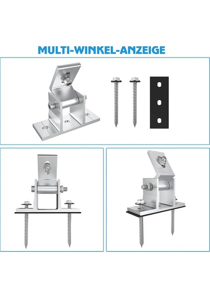 Paket Güneş Paneli Tutucuları, Çatı Kancaları, 10-60° Ekli Güneş Modülü, Güneş Paneli Için Ayarlanabilir Pv Modülü Tutucu (Yurt Dışından)