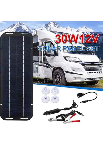 60W 12V Güneş Paneli Kiti Su Geçirmez Açık Kamp Akü Şarj Cihazı USB Araç Şarj Cihazı ile Güneş Plakası Araba Rv Karavan Için (Yurt Dışından) modelleri