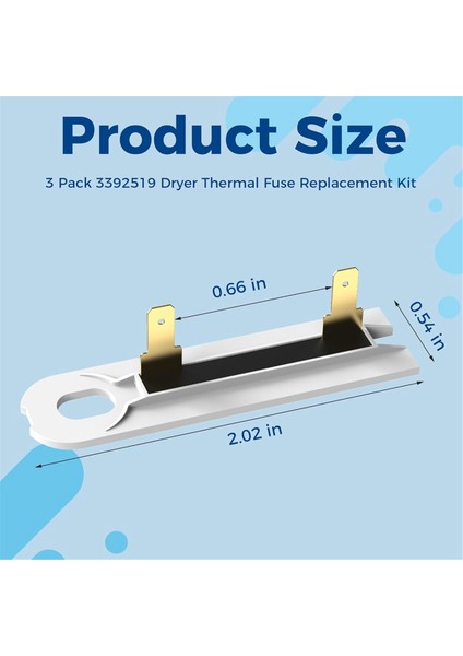 3392519 Kurutma Makinesi Termal Sigortası WP3392519 Whirlpool Maytag Kurutma Makinesi Termal Sigortası AP6008325'IN Yerini Alır 3388651 15 Adet (Yurt Dışından) fiyatları