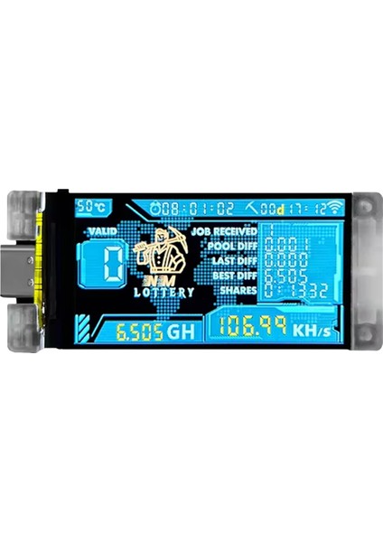Bitco Nerd Miner Btc Crypto Solo Lottery 117KH/S Heltec Vision Master T190 Tüketim Wifi Bağlantısı (Yurt Dışından)