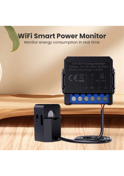 Tuya Wifi Enerji Ölçer 80A Akım Trafosu Kelepçeli Kwh Ölçer Güç Monitörü Elektrik Akıllı Yaşam Uzaktan Kumanda (Yurt Dışından) fiyatları