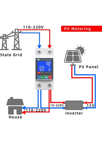 Yeni WTDZW-63A/N Akıllı Pv Devre Kesici Tuya 220V Gerilim Akım Kaçak Koruması Mcb Otomatik Şalter 63A Wifi (Yurt Dışından)