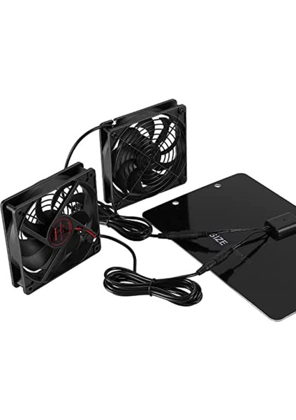 Güneş Paneli Fan Kiti, 10W 12V Güneş Enerjili Fan Dış Mekan Su Geçirmez, 2m Uzun Kablolu Taşınabilir Vantilatör Egzoz Fanı (Yurt Dışından) fırsatları